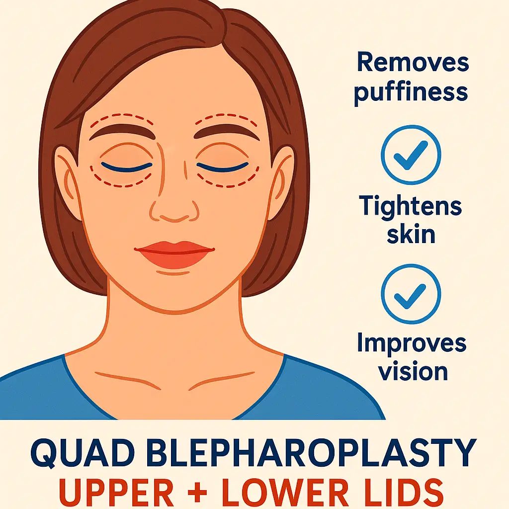 quad blepharoplasty vs non-surgical